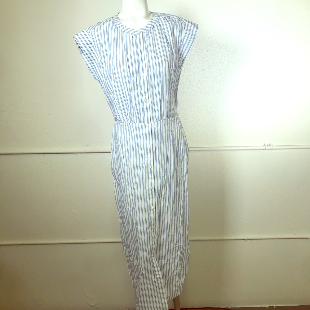 Joie Keziah Striped Cap Sleeve Shirt Dress